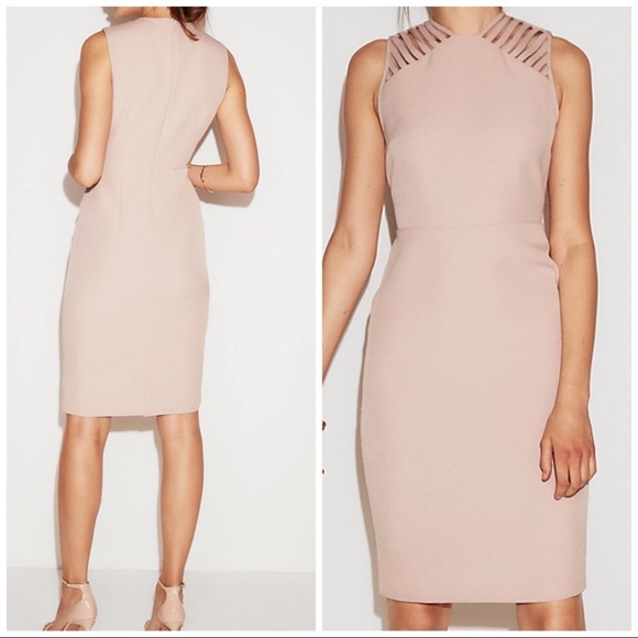 Express Dresses & Skirts - FLOWER PETAL Strappy Shoulder Sheath Dress